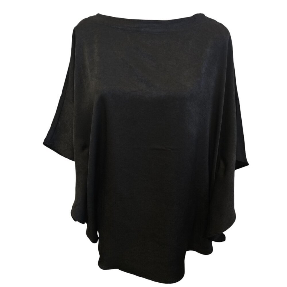 Chico's Black Poncho, Size S/M, Black, NWT